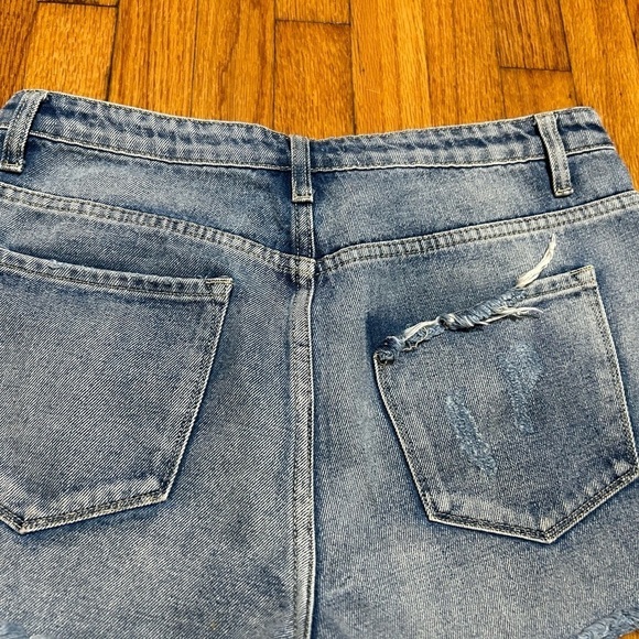 Kancan Estilo Women’s Distressed High Waist Denim Short Shorts Sz 28/9 - Picture 5 of 7